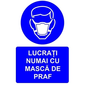 Indicator Lucrati numai cu masca de praf indicator de obligativitate, Sticker autocolant