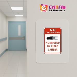 Indicator Monitored By Video Camera Sign, Sticker autocolant - Img 4