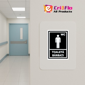 Indicator Negru pentru toaleta barbati, Sticker autocolant - Img 4