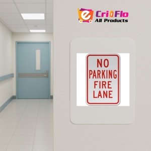 Indicator No Parking Fire Lane Sign, Sticker autocolant - Img 4