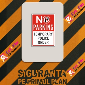 Indicator No Parking Temporary Police Order Sign, Sticker autocolant - Img 2