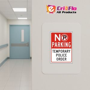 Indicator No Parking Temporary Police Order Sign, Sticker autocolant - Img 4