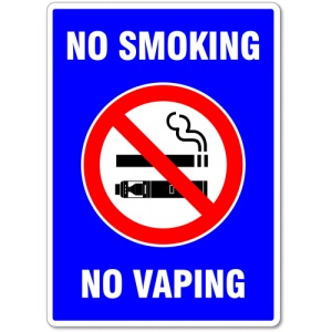 Indicator No smoking no vaping, Sticker autocolant