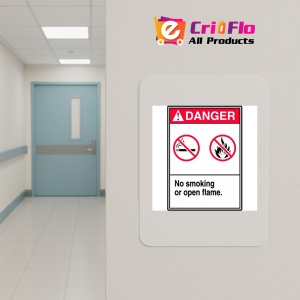 Indicator No Smoking Or Open Flame, Sticker autocolant - Img 4