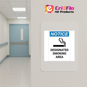 Indicator Notice designated smoking area sign, Sticker autocolant - Img 4