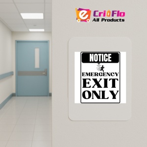 Indicator Notice emergency exit only sign, Sticker autocolant - Img 4