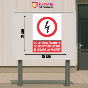 Indicator Nu atinge inainte de scurtcircuitare si legare la pamant, Sticker autocolant - Img 2