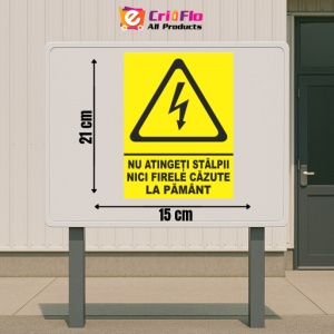 Indicator Nu atingeti stalpii nici firele cazute la pamant, Sticker autocolant - Img 2
