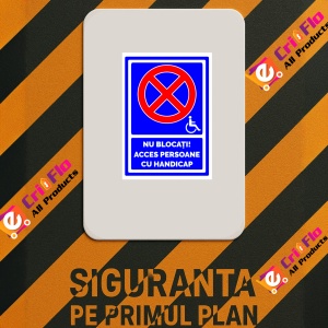 Indicator Nu Blocati Acces Persoane cu Handicap, Sticker autocolant - Img 2