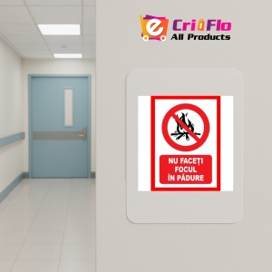 Indicator Nu faceti focul in padure, Sticker autocolant - Img 4