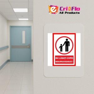 Indicator Nu lasati copii nesupravegheati, Sticker autocolant - Img 4