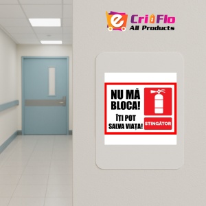 Indicator Nu ma bloca iti pot salva viata stingator, Sticker autocolant - Img 4