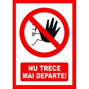 Indicator Nu trece mai departe, Sticker autocolant