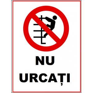 Indicator Nu urcati, Sticker autocolant