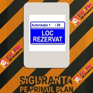 Indicator Numar autorizatie pentru loc rezervat, Sticker autocolant - Img 2