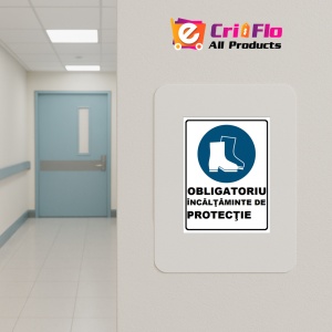 Indicator Obligatoriu incaltaminte de protectie, Sticker autocolant - Img 4