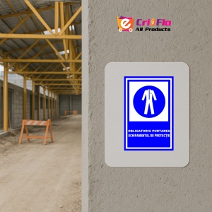 Indicator Obligatoriu purtarea echipamentul de protectie, Sticker autocolant - Img 5