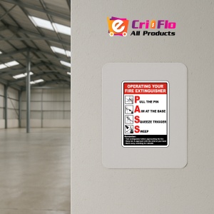 Indicator Operating Your Fire Extinguisher Sign, Sticker autocolant - Img 3