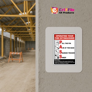 Indicator Operating Your Fire Extinguisher Sign, Sticker autocolant - Img 5
