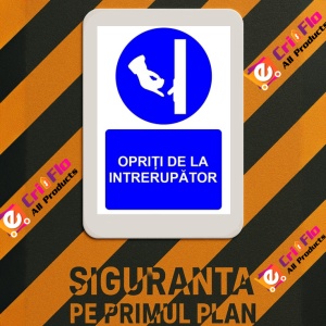 Indicator Opriti de la intrerupator indicator de obligativitate, Sticker autocolant - Img 3