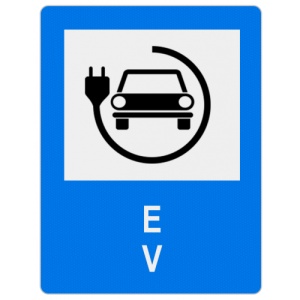 Indicator Parcare ev, Sticker autocolant
