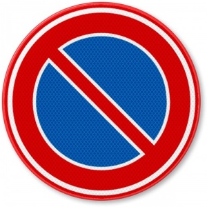 Indicator Parcare interzisa v1, Sticker autocolant