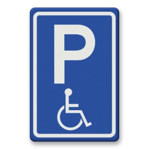 Indicator Parcare pentru handicap, Sticker autocolant