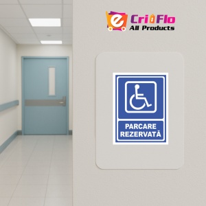Indicator Parcare Rezervata Persoanelor cu Handicap, Sticker autocolant - Img 4