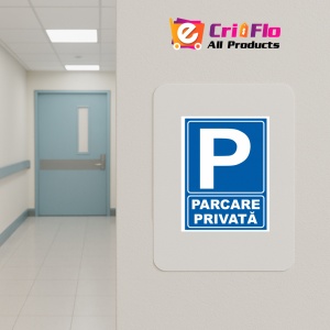 Indicator Parcari private, Sticker autocolant - Img 4