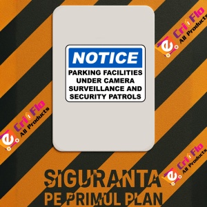 Indicator Parking Facilities Surveillance Sign, Sticker autocolant - Img 2