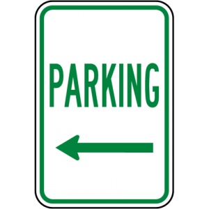 Indicator Parking Left Arrow Sign, Sticker autocolant