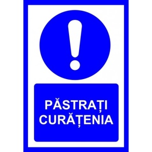 Indicator Pastrati curatenia, Sticker autocolant