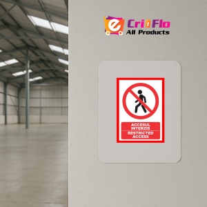 Indicator Pentru accesul interzis restricted access, Sticker autocolant - Img 3