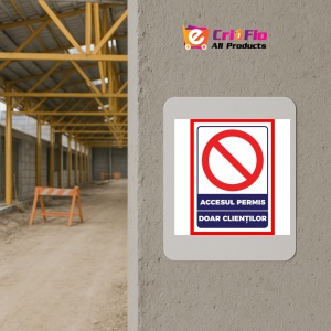 Indicator Pentru accesul permis doar clientilor v1, Sticker autocolant - Img 5