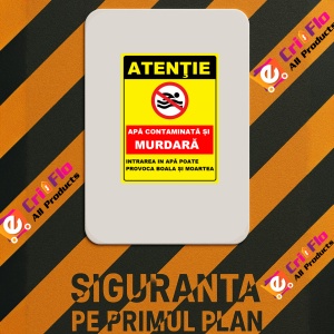 Indicator Pentru apa contaminata si murdara, Sticker autocolant - Img 2