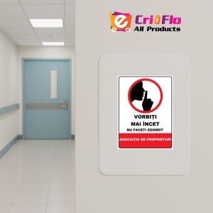 Indicator Pentru asociatia de proprietari vorbiti mai incet, Sticker autocolant - Img 4