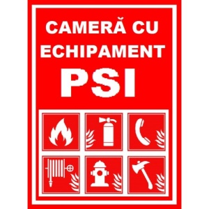 Indicator Pentru camera cu echipament psi, Sticker autocolant