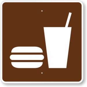 Indicator Pentru camping Snack Bar, Sticker autocolant