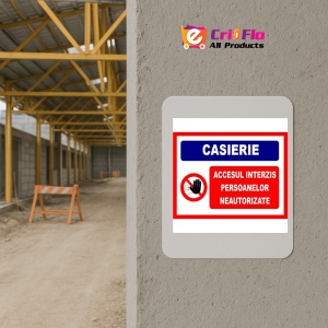 Indicator Pentru casierie accesul interzis persoanelor neautorizate, Sticker autocolant - Img 5