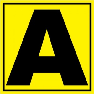 Indicator Pentru depozit litera A randul A si poarta A, Sticker autocolant
