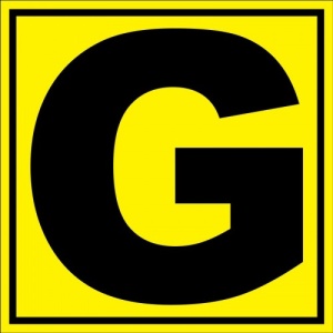 Indicator Pentru depozit litera G randul G si poarta G, Sticker autocolant