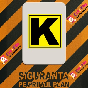 Indicator Pentru depozit litera K randul K si poarta K, Sticker autocolant - Img 2