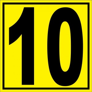 Indicator Pentru depozit numarul 10 randul 10 poarta 10, Sticker autocolant