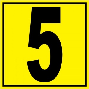 Indicator Pentru depozit numarul 5 randul 5 poarta 5, Sticker autocolant