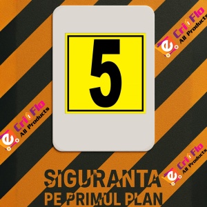 Indicator Pentru depozit numarul 5 randul 5 poarta 5, Sticker autocolant - Img 2