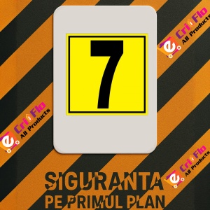 Indicator Pentru depozit numarul 7 randul 7 poarta 7, Sticker autocolant - Img 2