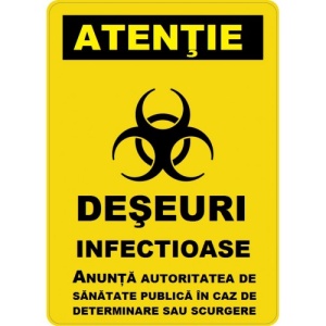 Indicator Pentru deseuri infectioase, Sticker autocolant