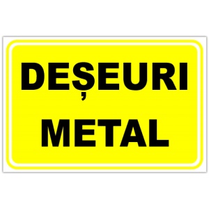 Indicator Pentru deseuri metal, Sticker autocolant
