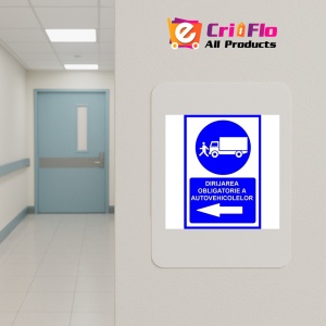 Indicator Pentru dirijarea obligatorie a autovehiculelor in stanga, Sticker autocolant - Img 4