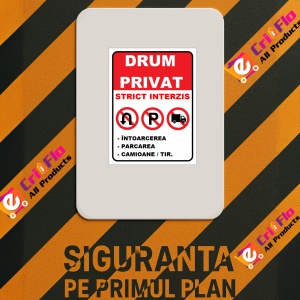 Indicator pentru drum privat intoarcerea parcarea camioane tir, Sticker autocolant - Img 2